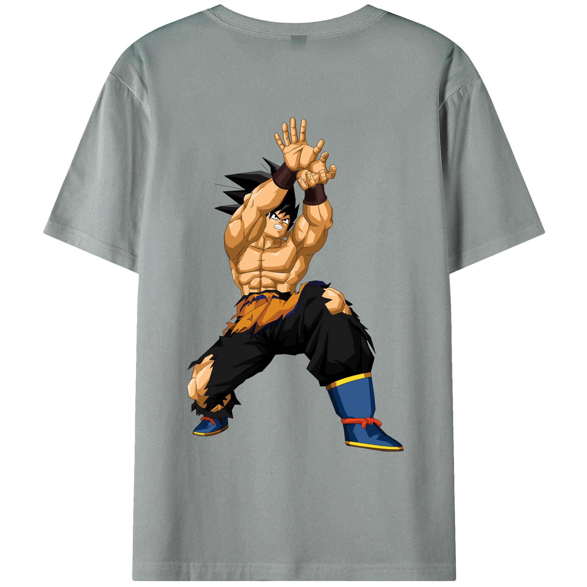 （画像用） ドラゴンボール 孫悟空（そん ごくう）Son Goku カカロット DRAGON BALL Kakarotto 綿100％ メンズ半袖Tシャツ（バックプリント） 通気性